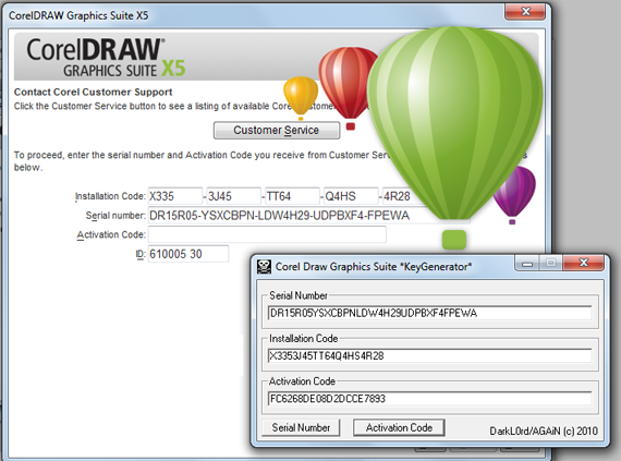 corel draw graphic suite x5 serial number